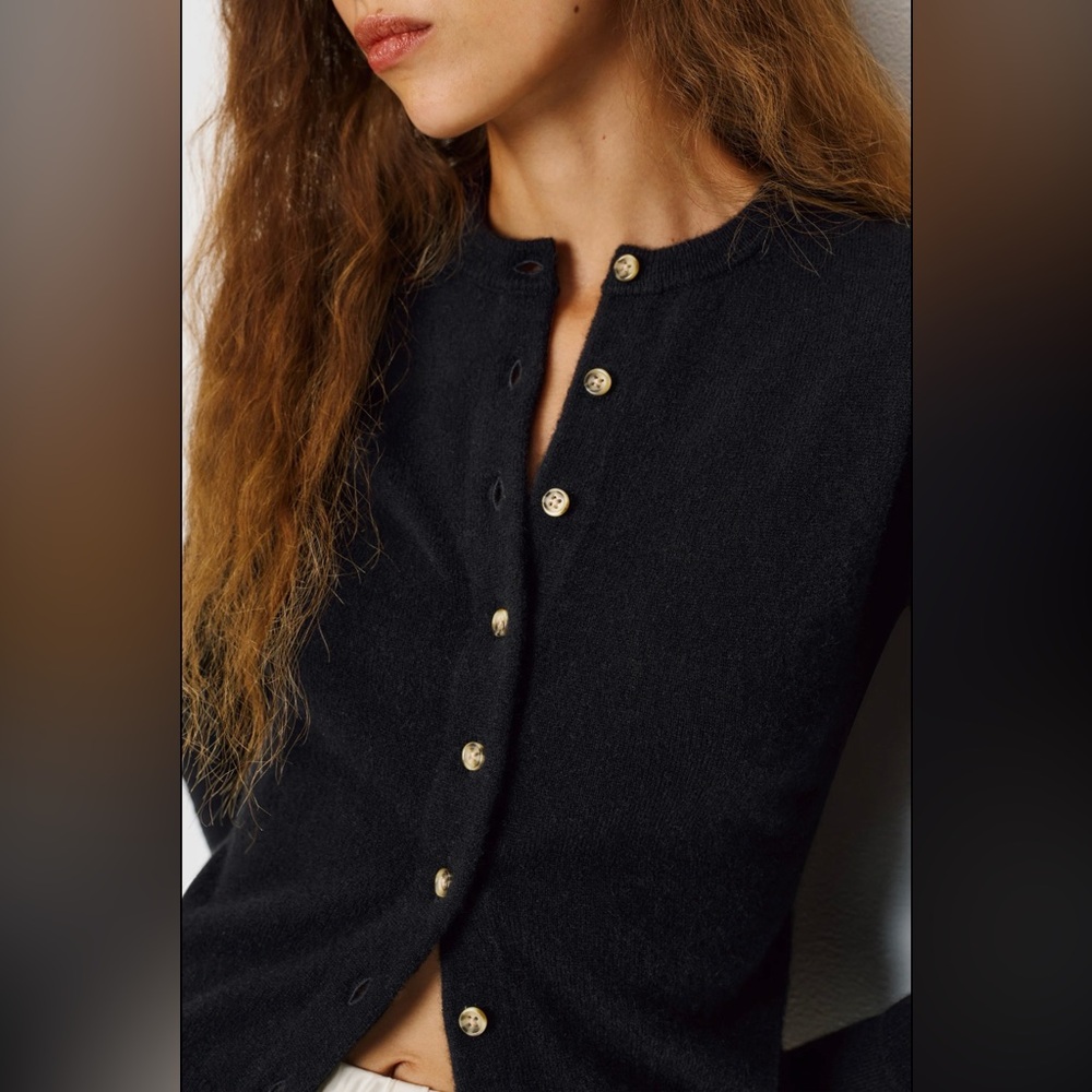 Reformation Farren Cashmere Crew Cardigan
